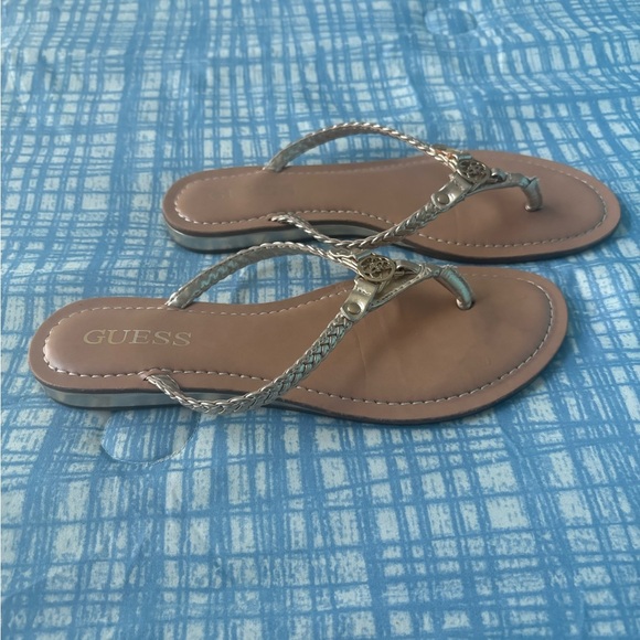 GUESS  Gold Braided Women's Sandals Size 8 - Picture 2 of 5